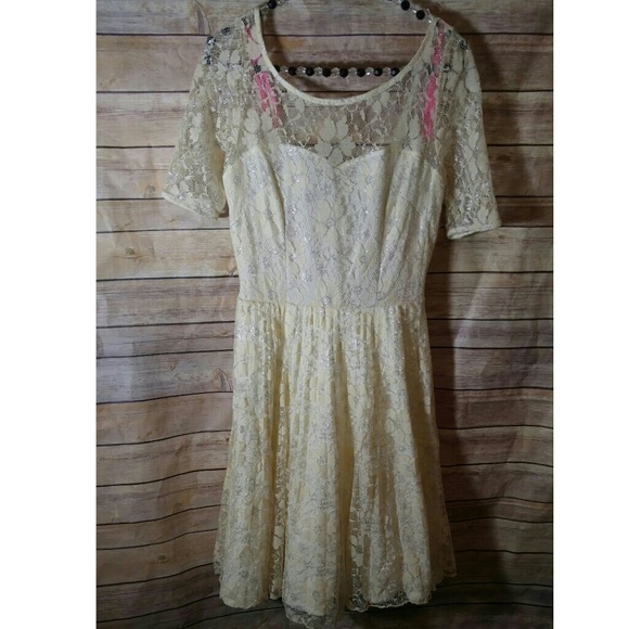Betsey Johnson Ivory Lace Dress - Picture 1 of 9